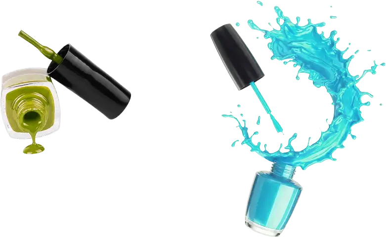 nail polish blue green